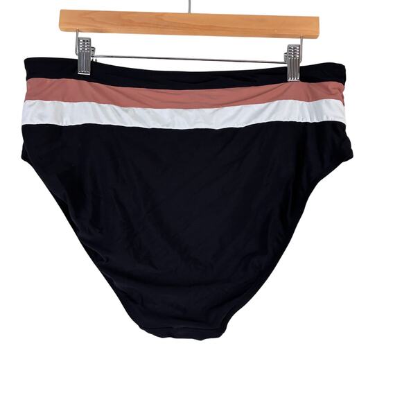 Time and Tru 2 Piece Swimsuit Women's XL Stripe Pool Beach Vacation Party Sport - Picture 3 of 9